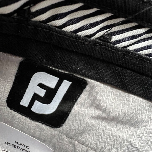 FootJoy FJ Shorts Mens 36 Black 8" Golf Casual Performance Stretch Preppy Logo - Picture 4 of 7